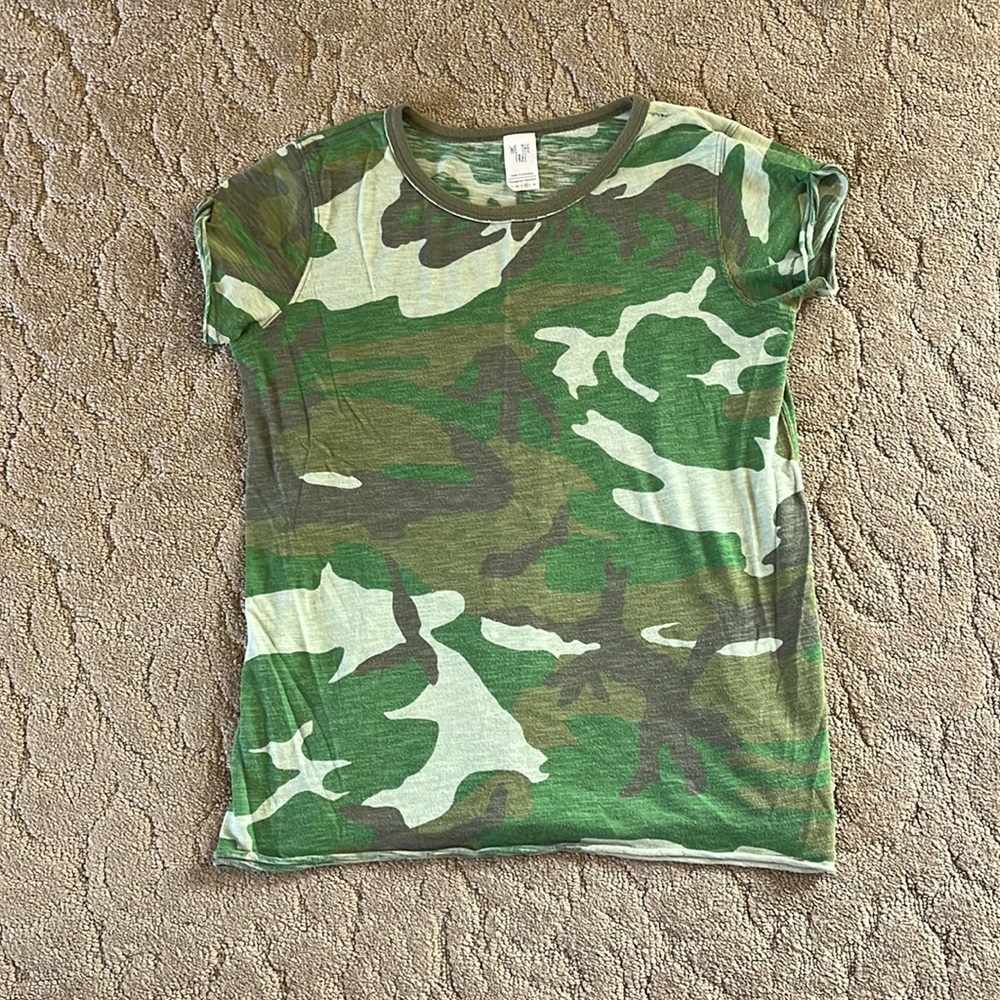 Free People Army Green Camo Tee!